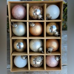 Sleigh Hill Mercury glass Christmas holiday ornaments